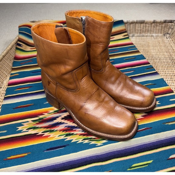 Rare Vintage Frye Campus Short Boots Size 11 M Ankle Square Toe 87235-6